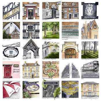 Buckingham alphabet print